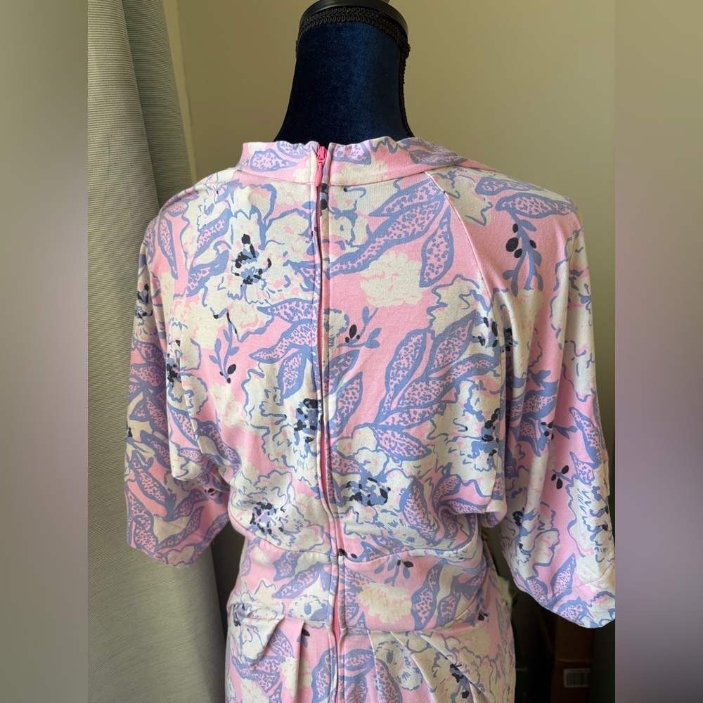 Lilly Pulitzer sz 10 Wisteria kimono Sleeve V-Neck Maxi Dress Floral Stretch - Picture 6 of 10